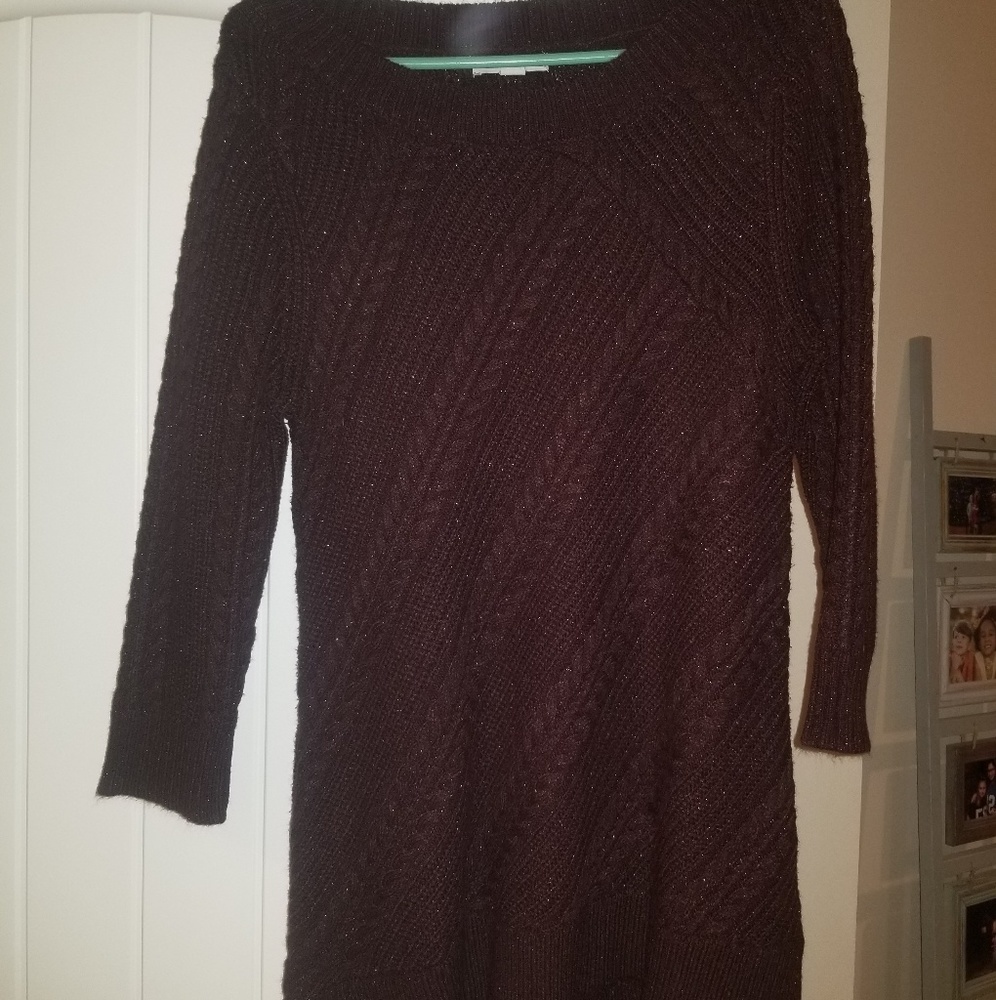 NY&co Plum color shimmer sweater